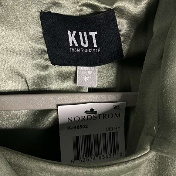 KUT from the Kloth-Jackie Moto Jacket-size Medium-Celery-NWT-retails $129 - Picture 2 of 10